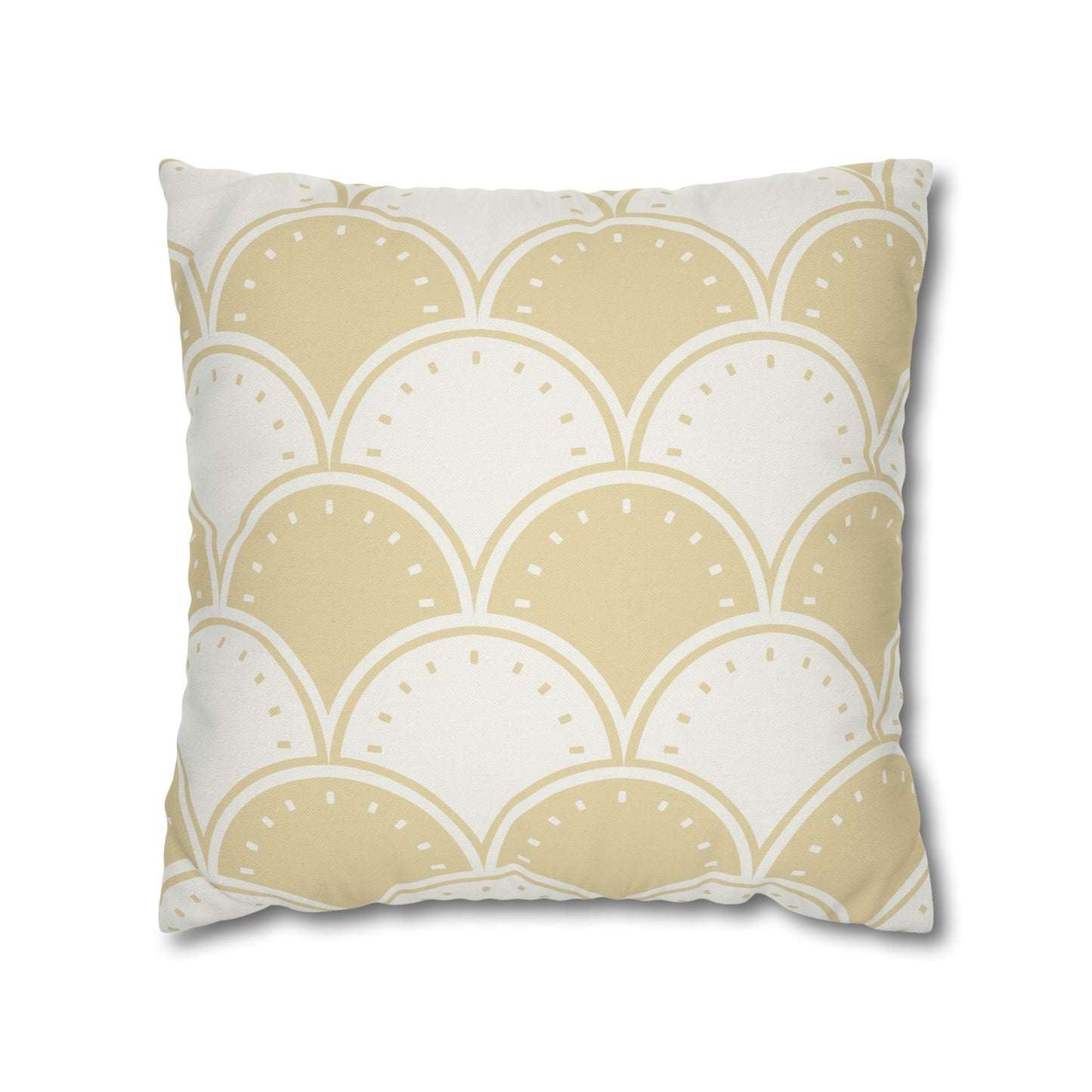 Ocean's Yellow Waves Spun Polyester Square Pillow Case