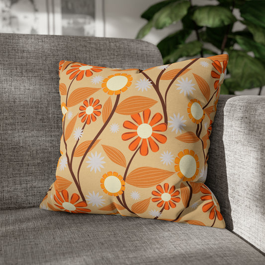 Garden Whispers Spun Polyester Square Pillow Case