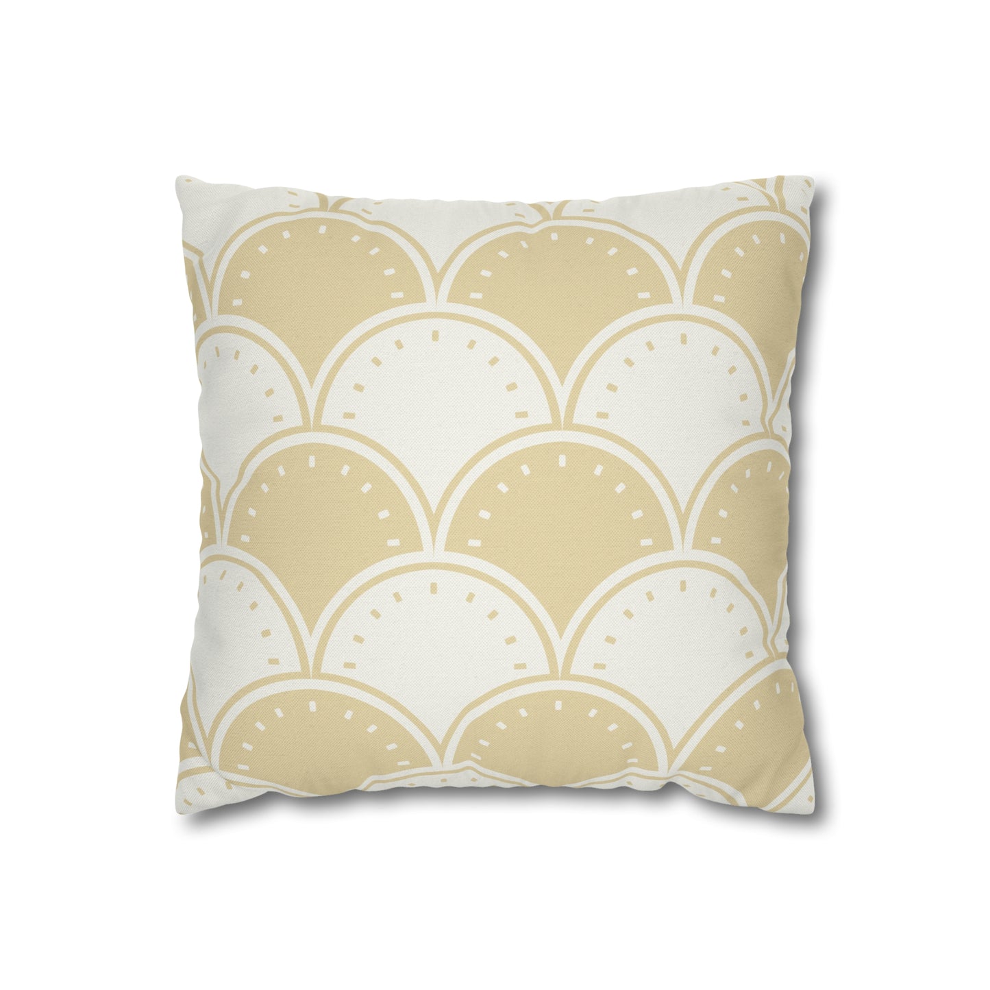 Ocean's Yellow Waves Spun Polyester Square Pillow Case