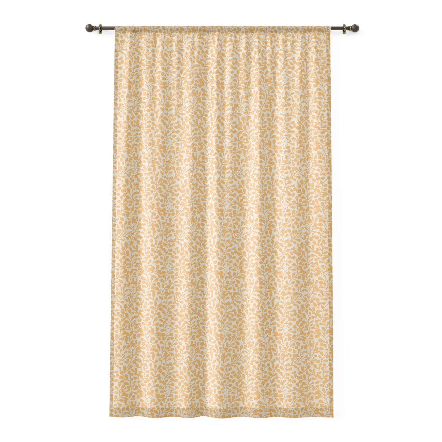 Tropical Roar Window Curtain - Leaves / Amber