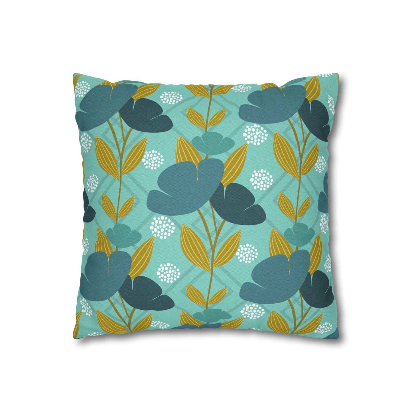 Floral Oasis Spun Polyester Square Pillow Case