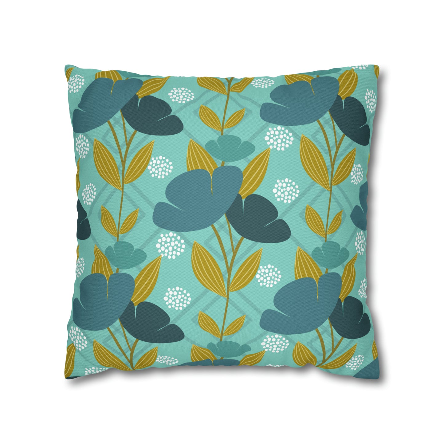 Floral Oasis Spun Polyester Square Pillow Case