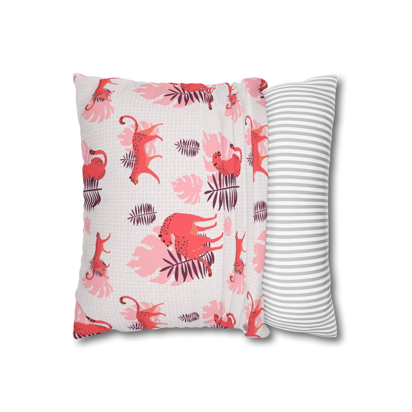 Leafy Roar Spun Polyester Square Pillow Case