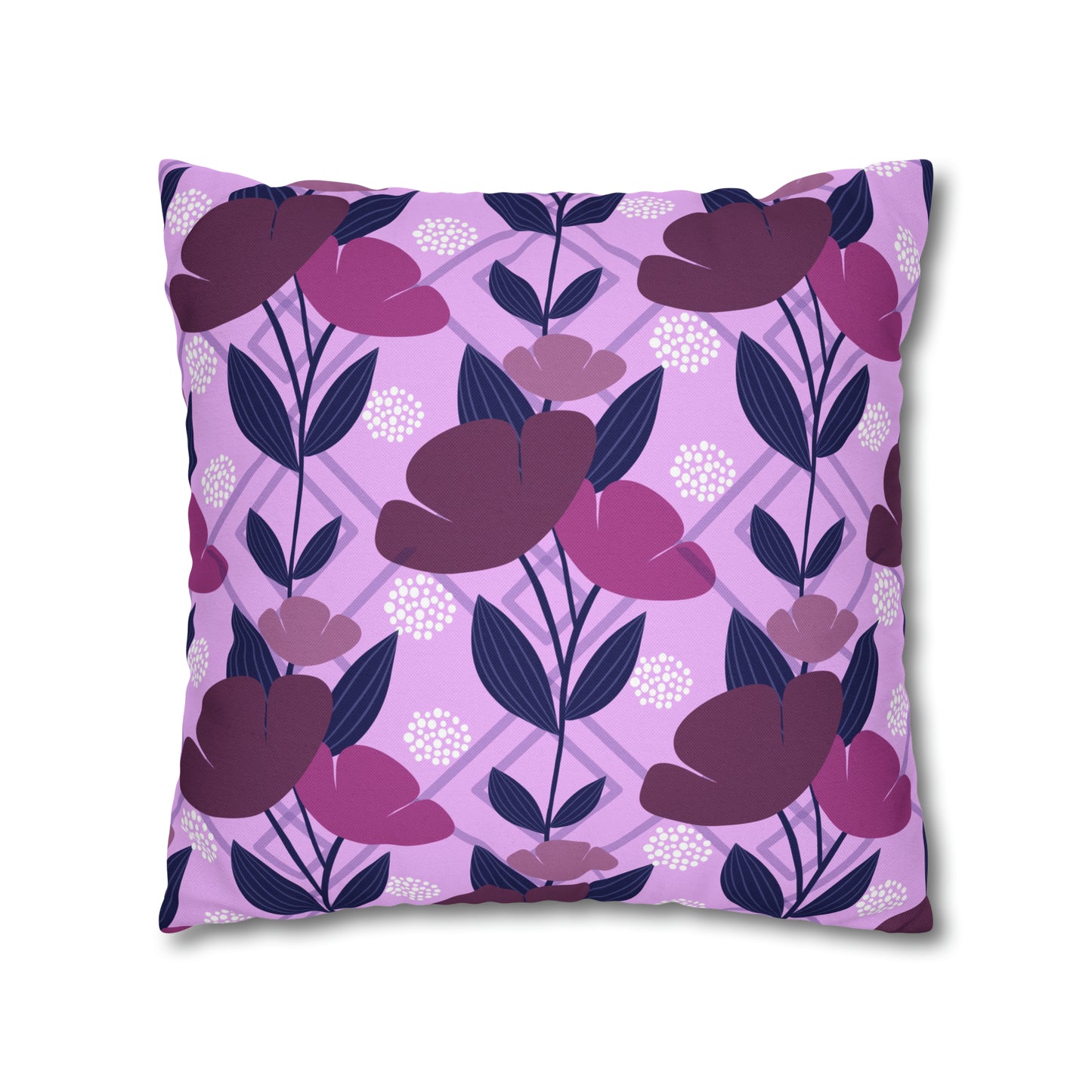 Floral Oasis Spun Polyester Square Pillow Case