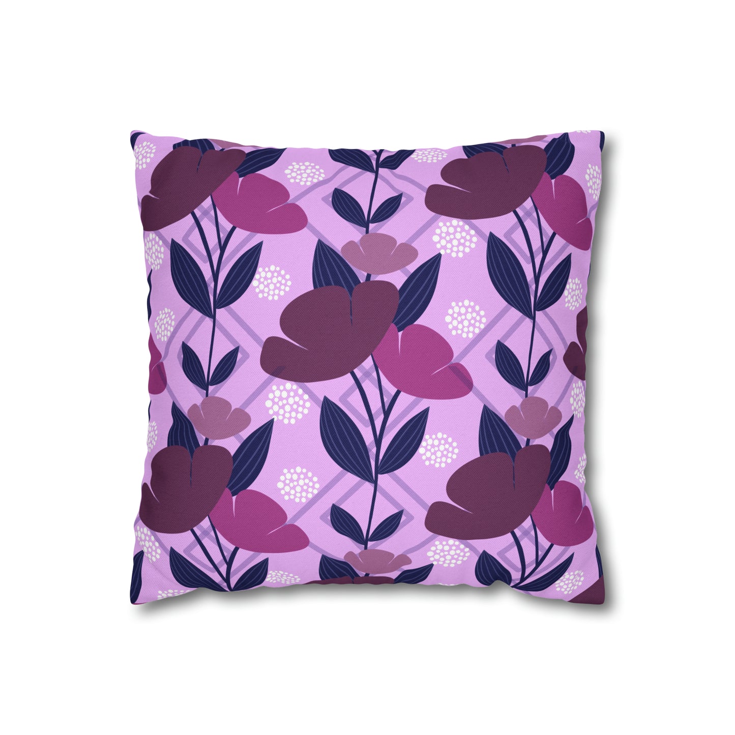 Floral Oasis Spun Polyester Square Pillow Case