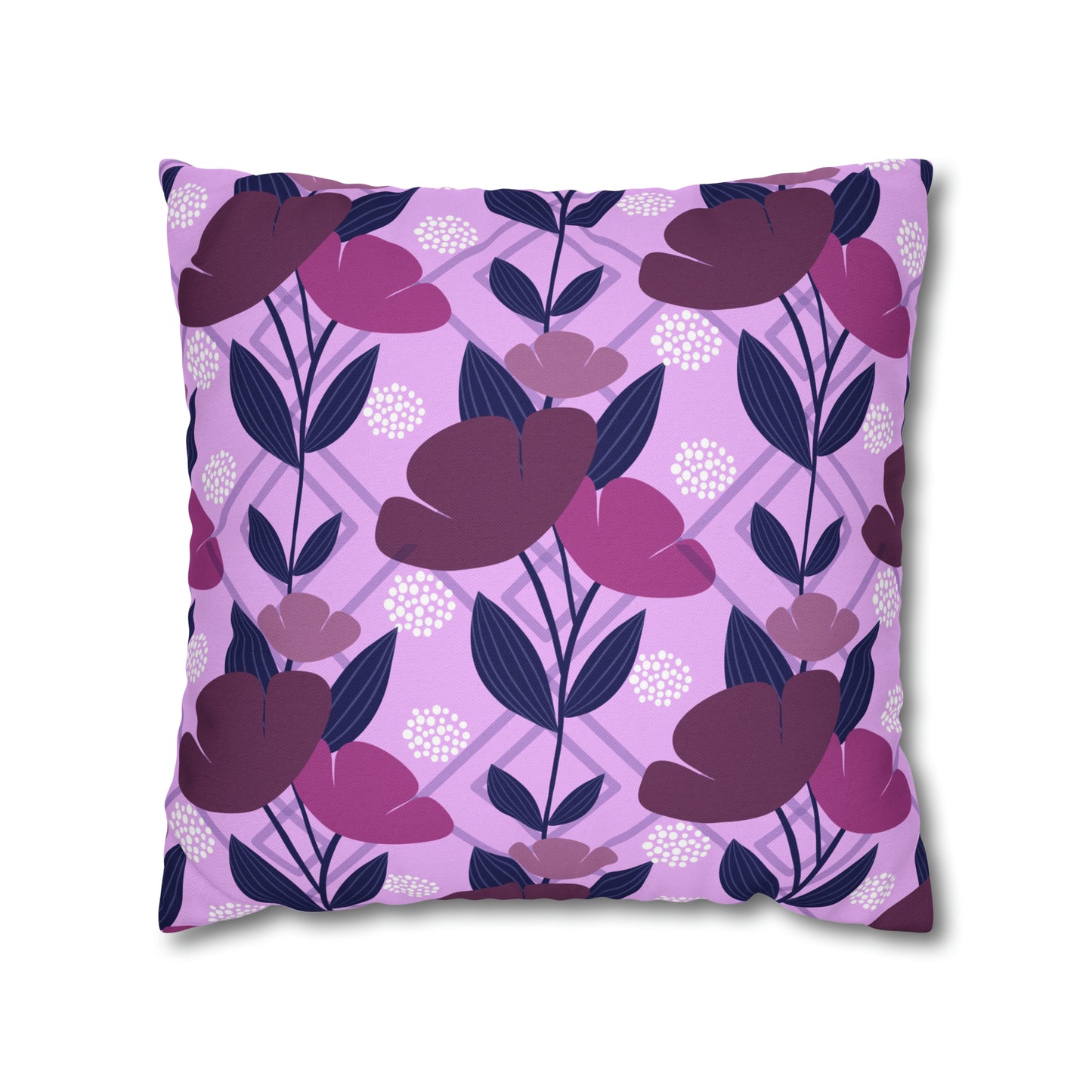 Floral Oasis Spun Polyester Square Pillow Case