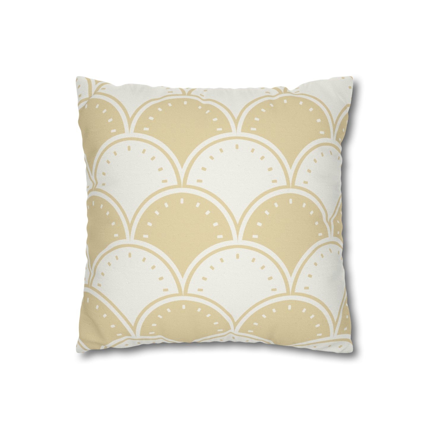 Ocean's Yellow Waves Spun Polyester Square Pillow Case