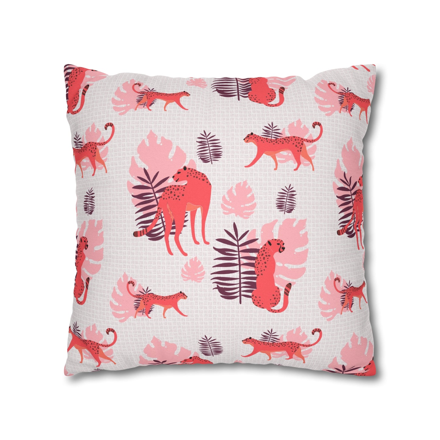 Leafy Roar Spun Polyester Square Pillow Case