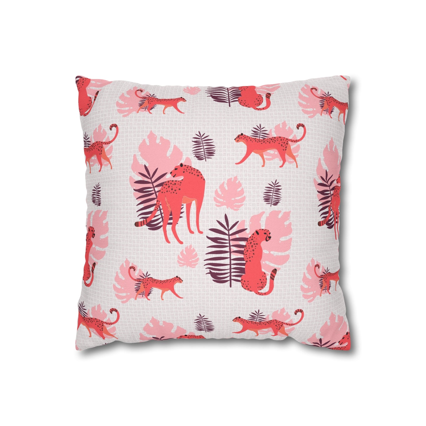 Leafy Roar Spun Polyester Square Pillow Case