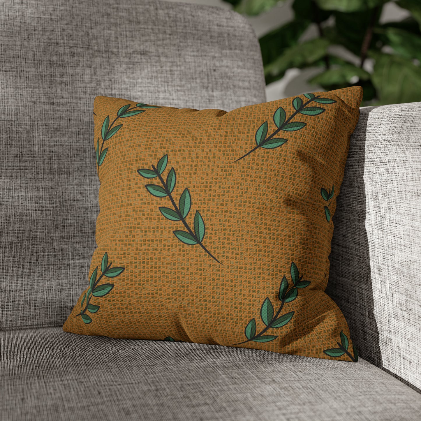 Autumn Embrace Spun Polyester Square Pillow Case