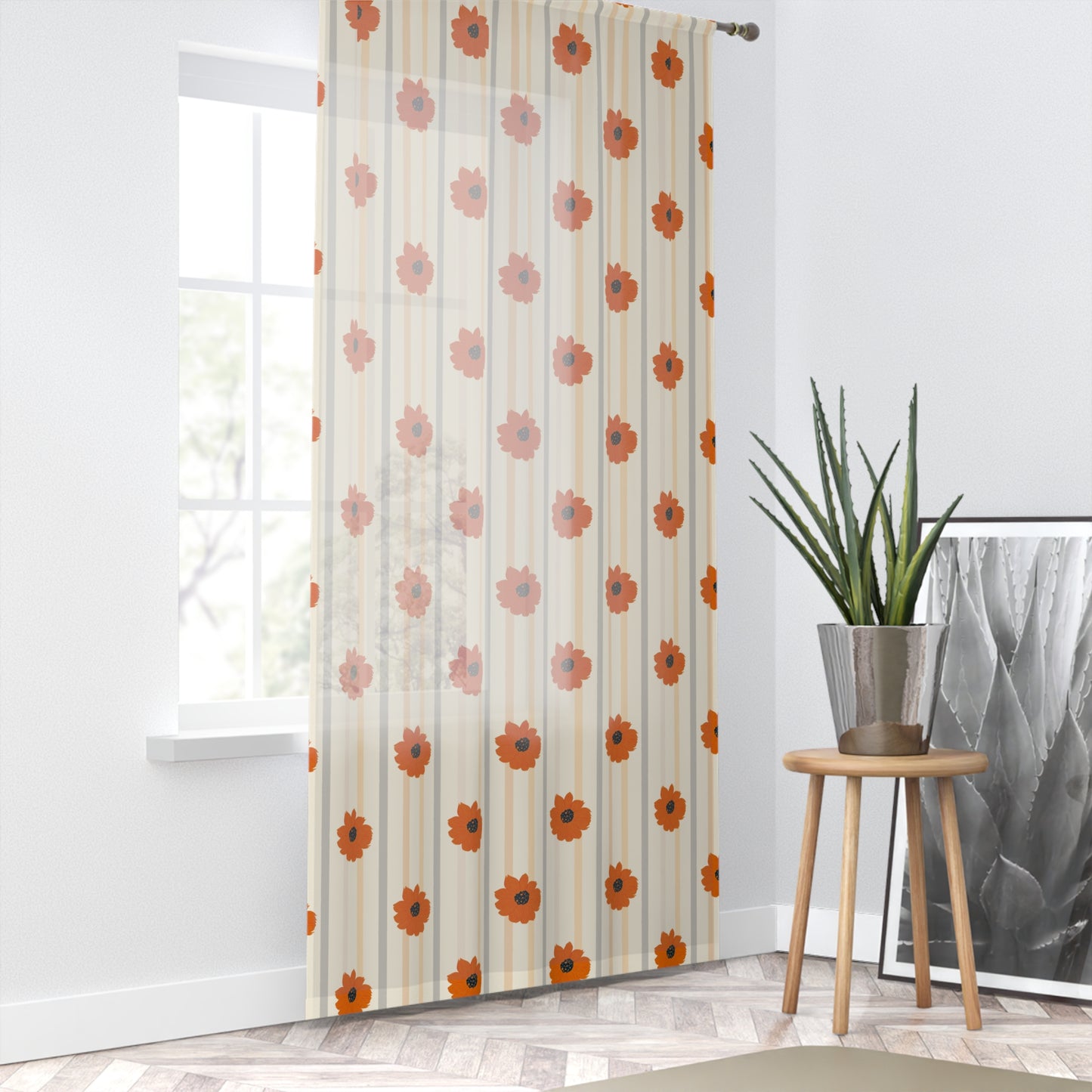 Golden Sunflower Window Curtain