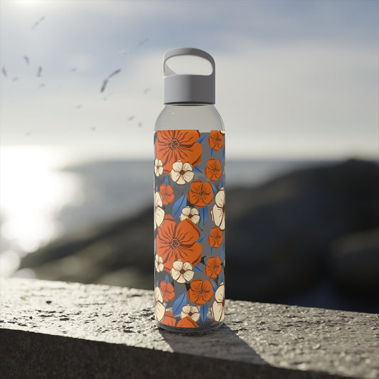 Wasserflasche mit Blumenmelodie