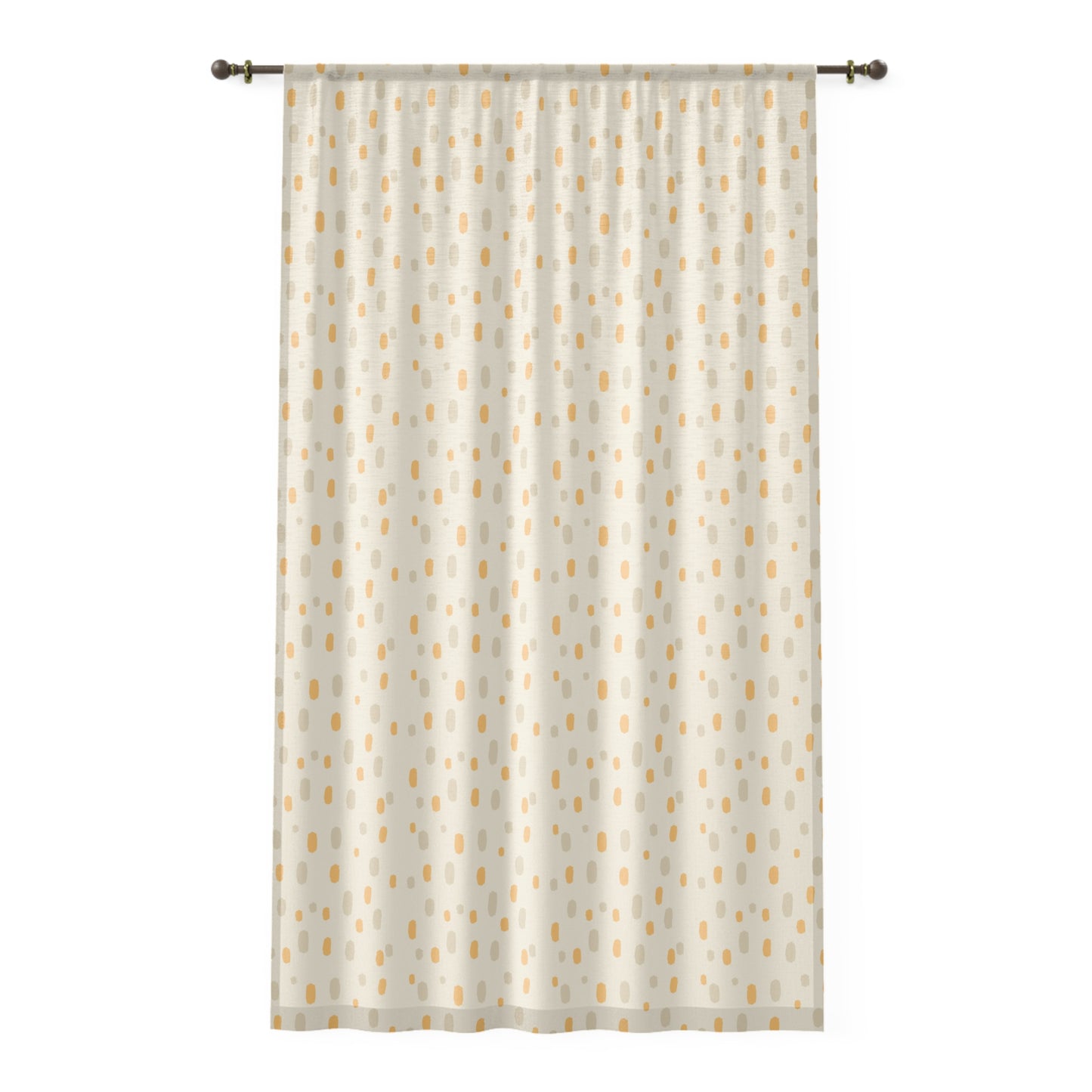 Tropical Roar Window Curtain - Dots / Amber