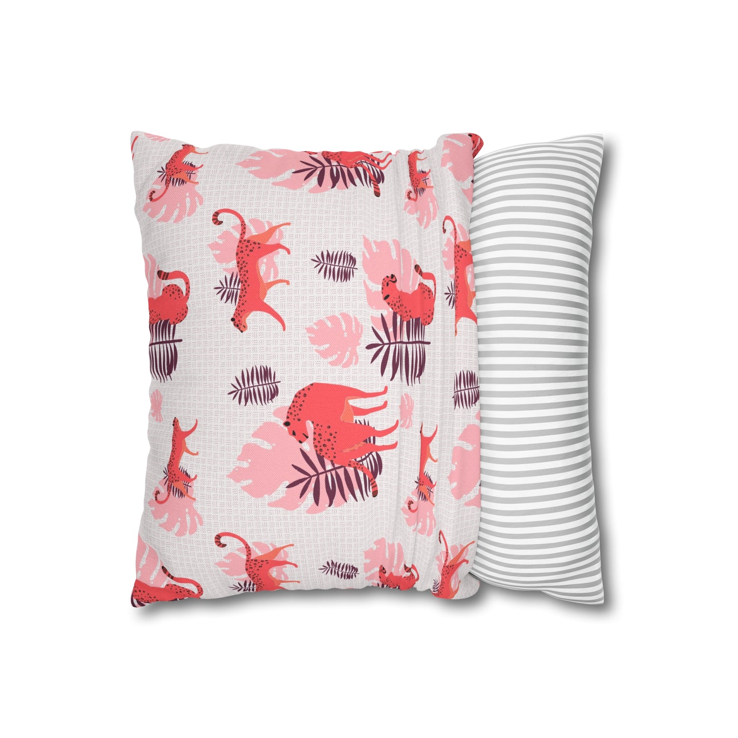 Leafy Roar Spun Polyester Square Pillow Case