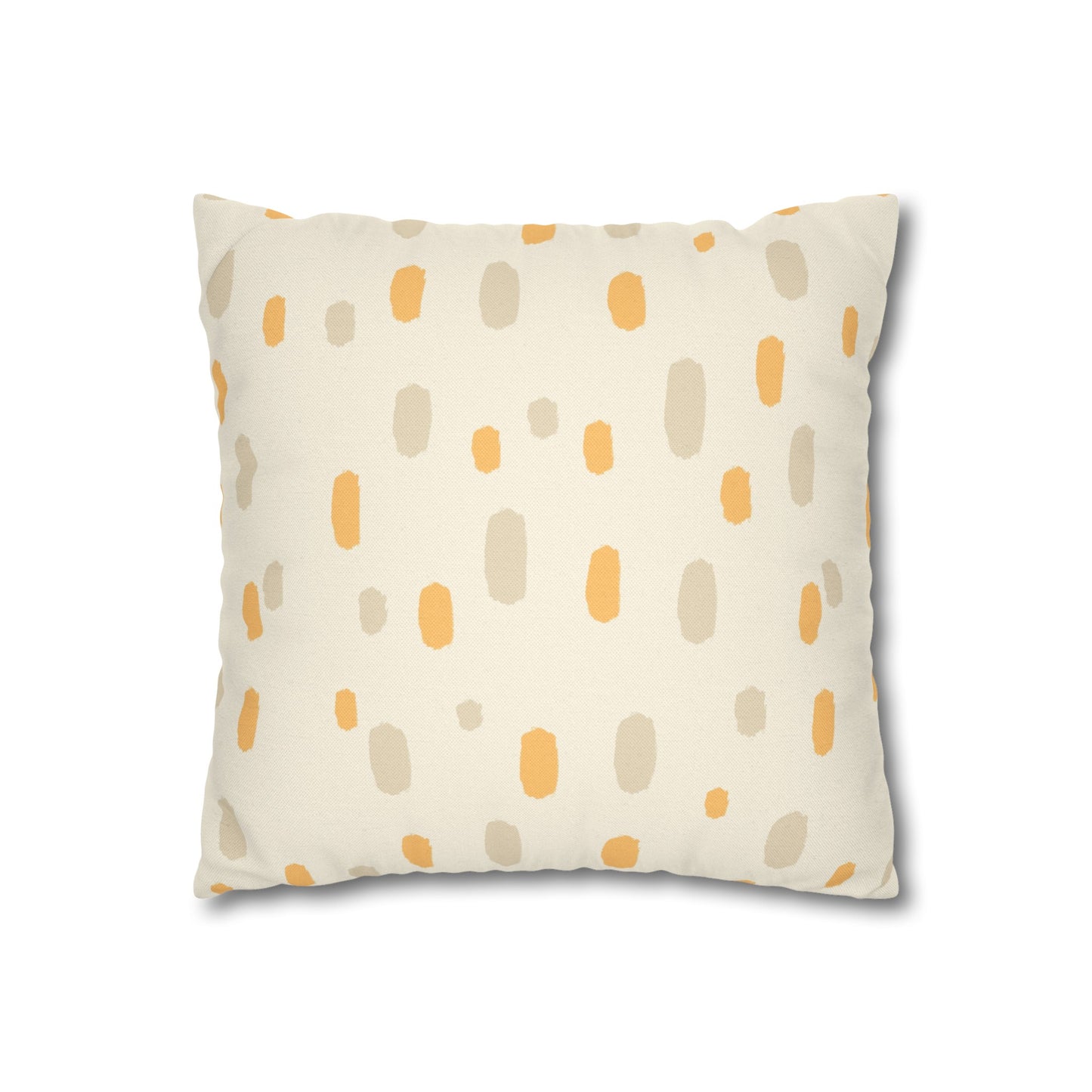 Tropical Roar Spun Polyester Square Pillow Case - Dots / Amber