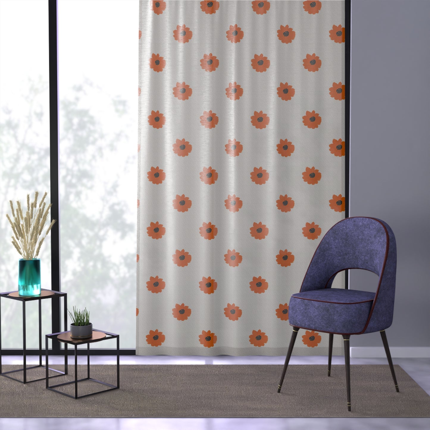 Golden Sunflower Window Curtain