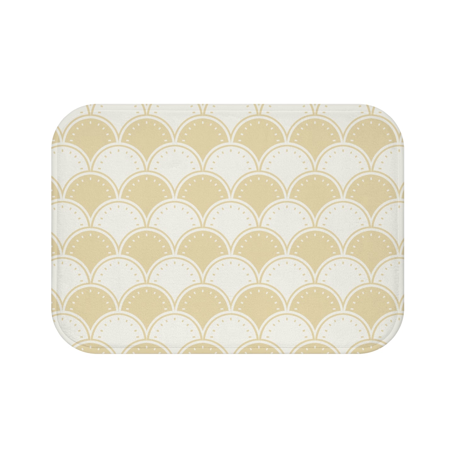 Ocean's Yellow Waves Bath Mat