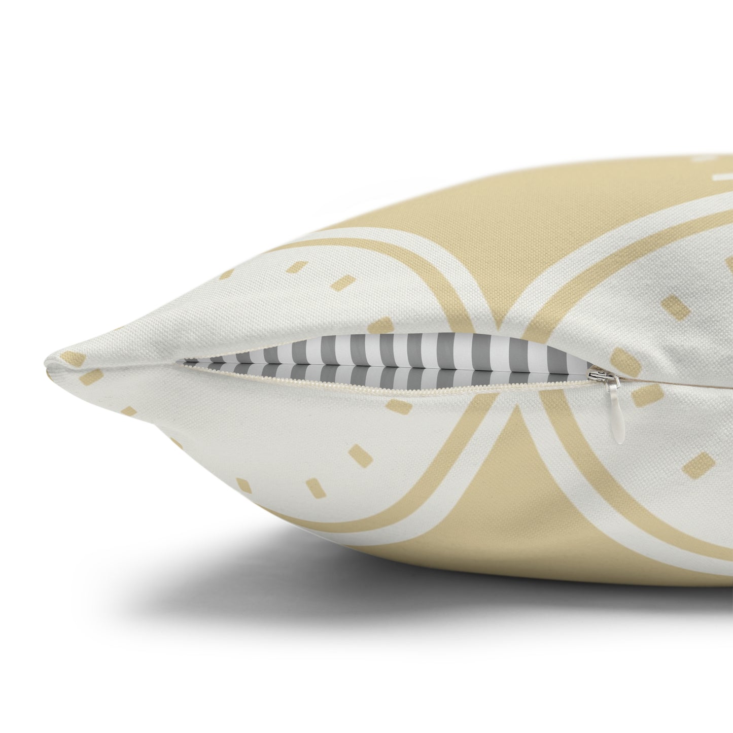 Ocean's Yellow Waves Spun Polyester Square Pillow Case