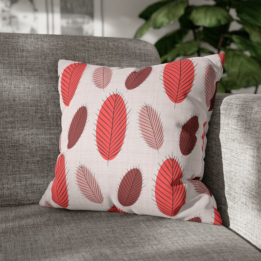 Nature's Leaves Spun Polyester Square Pillow Case