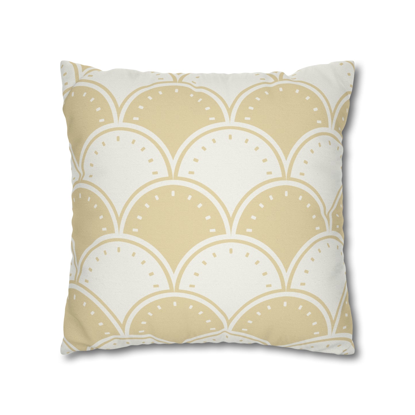 Ocean's Yellow Waves Spun Polyester Square Pillow Case