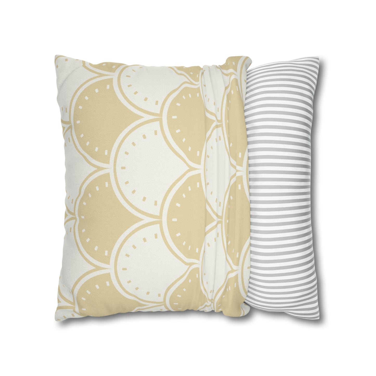 Ocean's Yellow Waves Spun Polyester Square Pillow Case