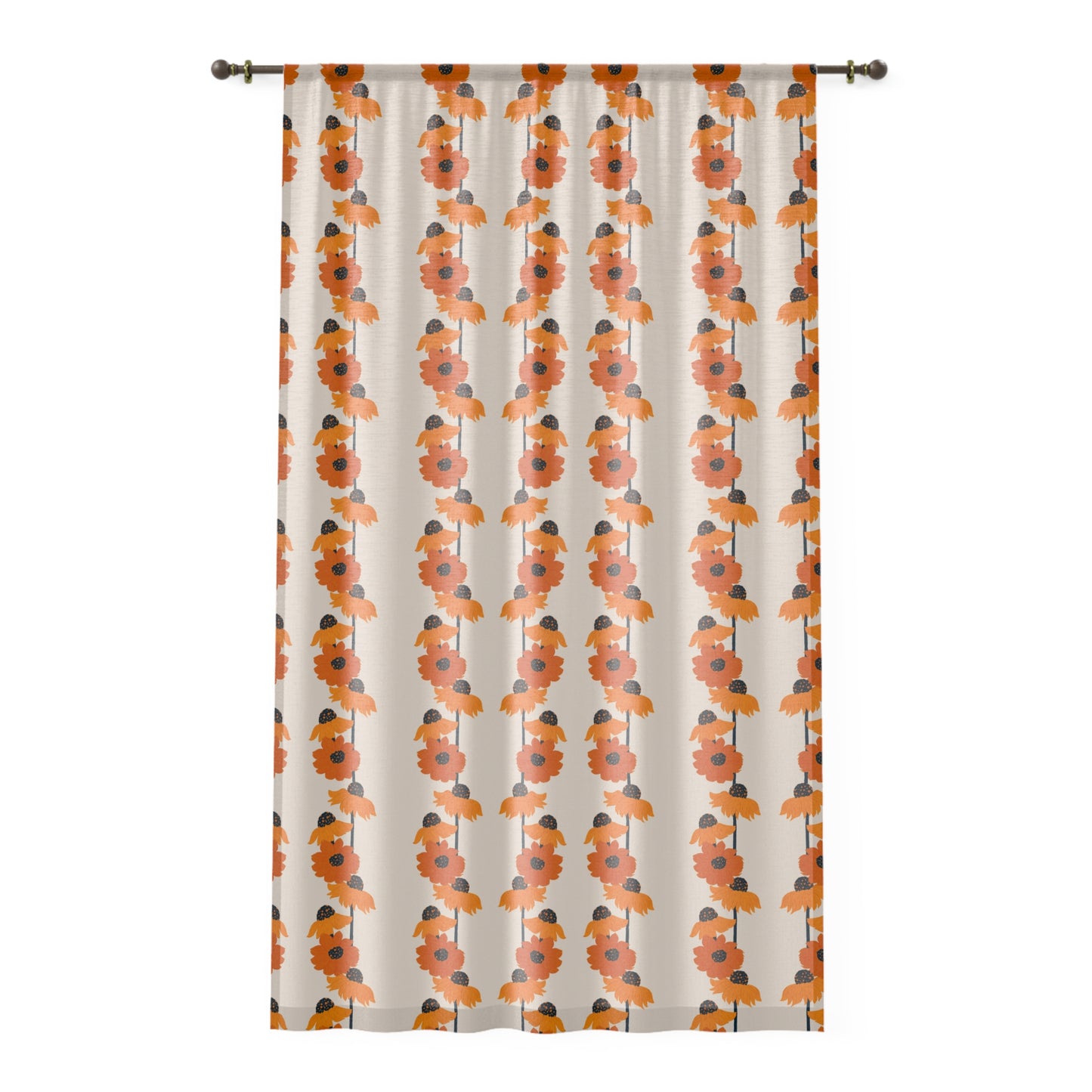 Golden Sunflower Window Curtain