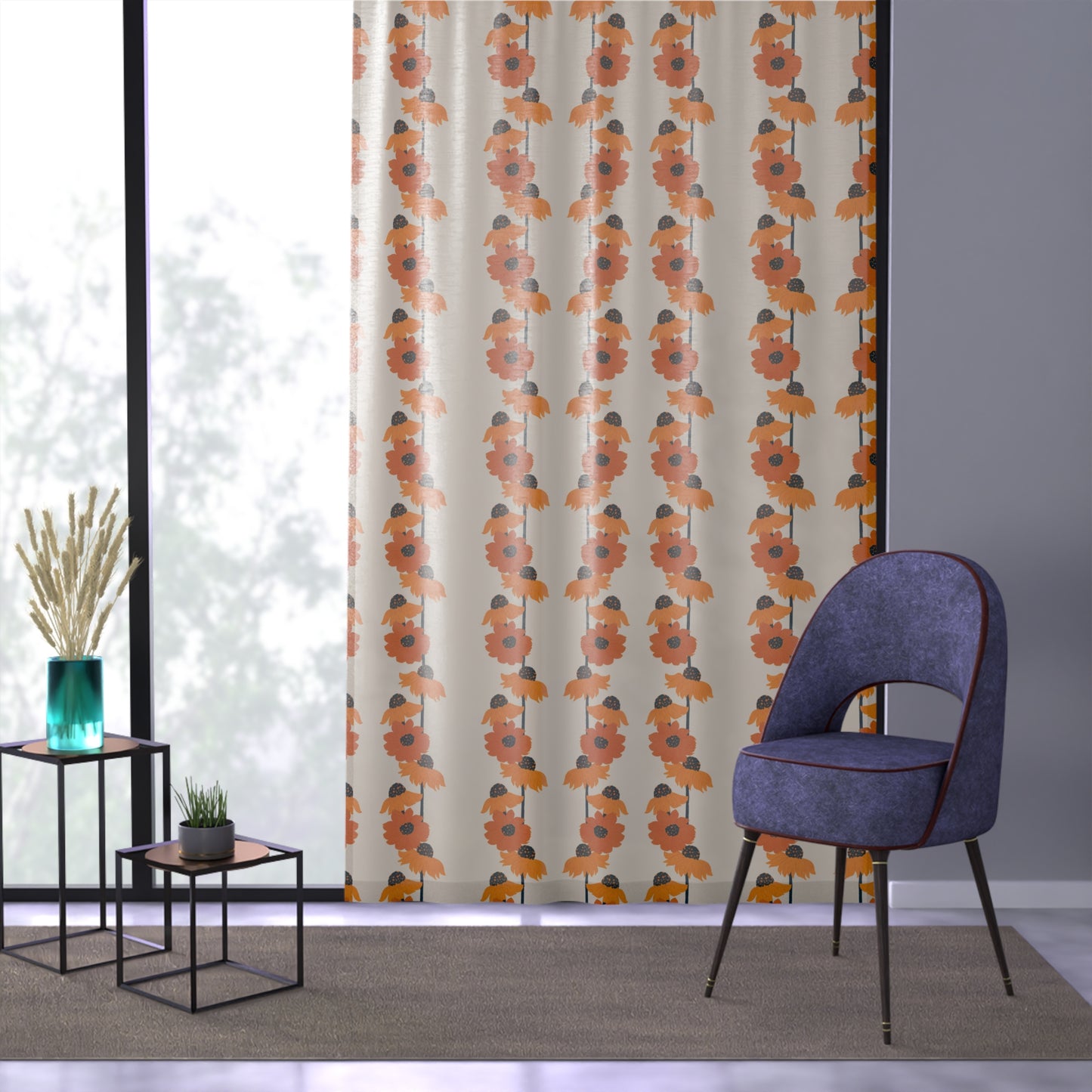 Golden Sunflower Window Curtain