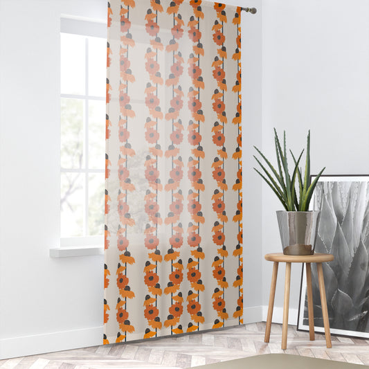 Golden Sunflower Window Curtain