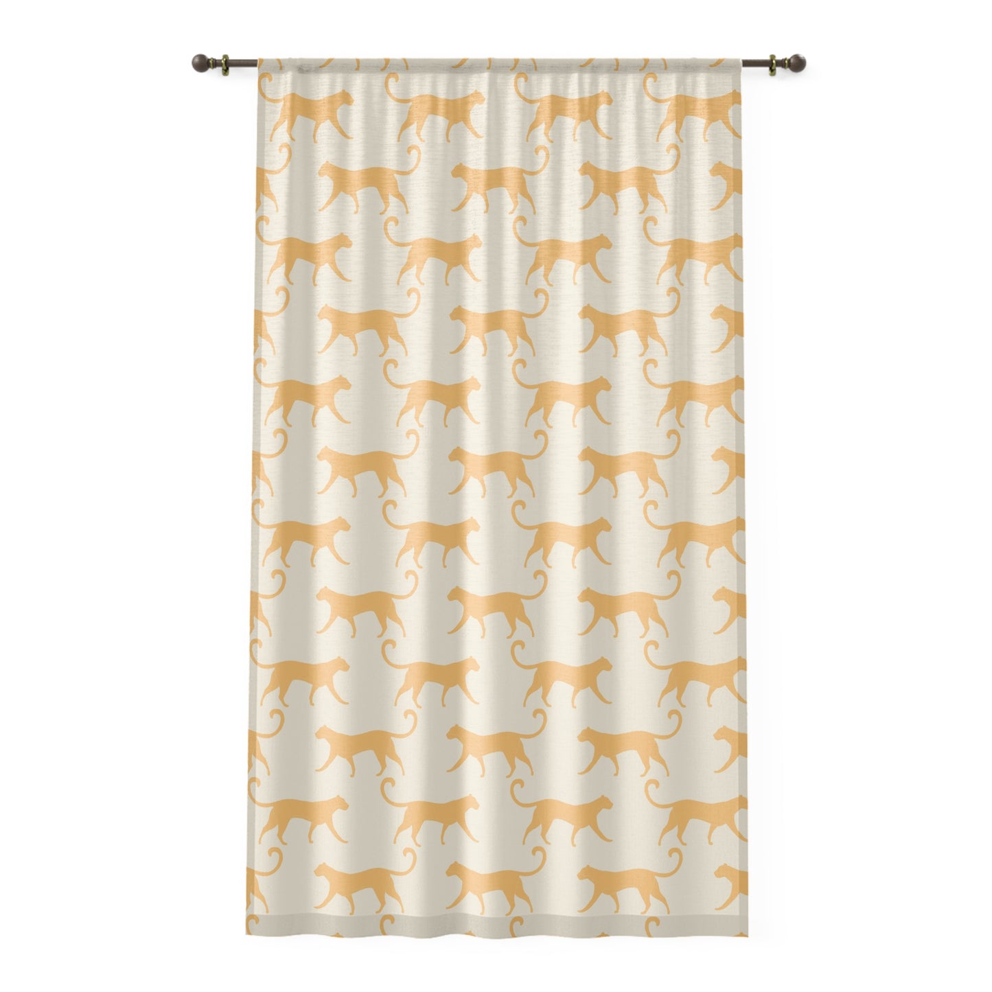 Tropical Roar Window Curtain - Tiger / Amber