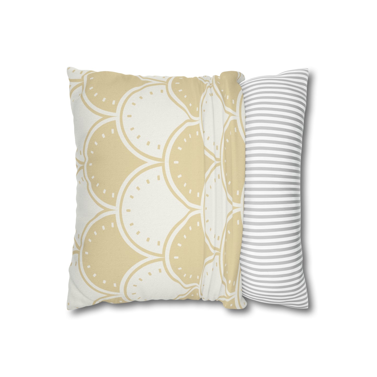 Ocean's Yellow Waves Spun Polyester Square Pillow Case