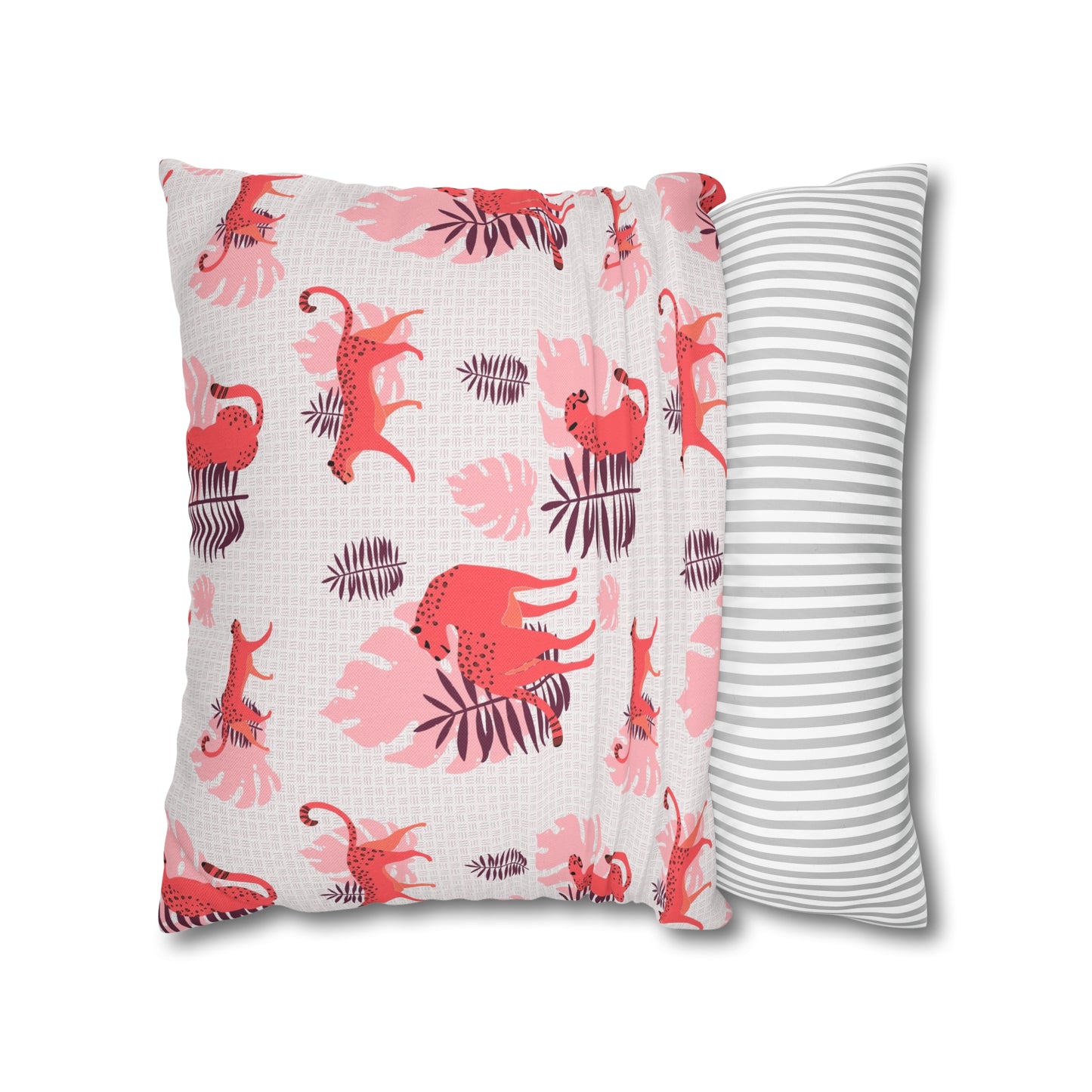 Leafy Roar Spun Polyester Square Pillow Case