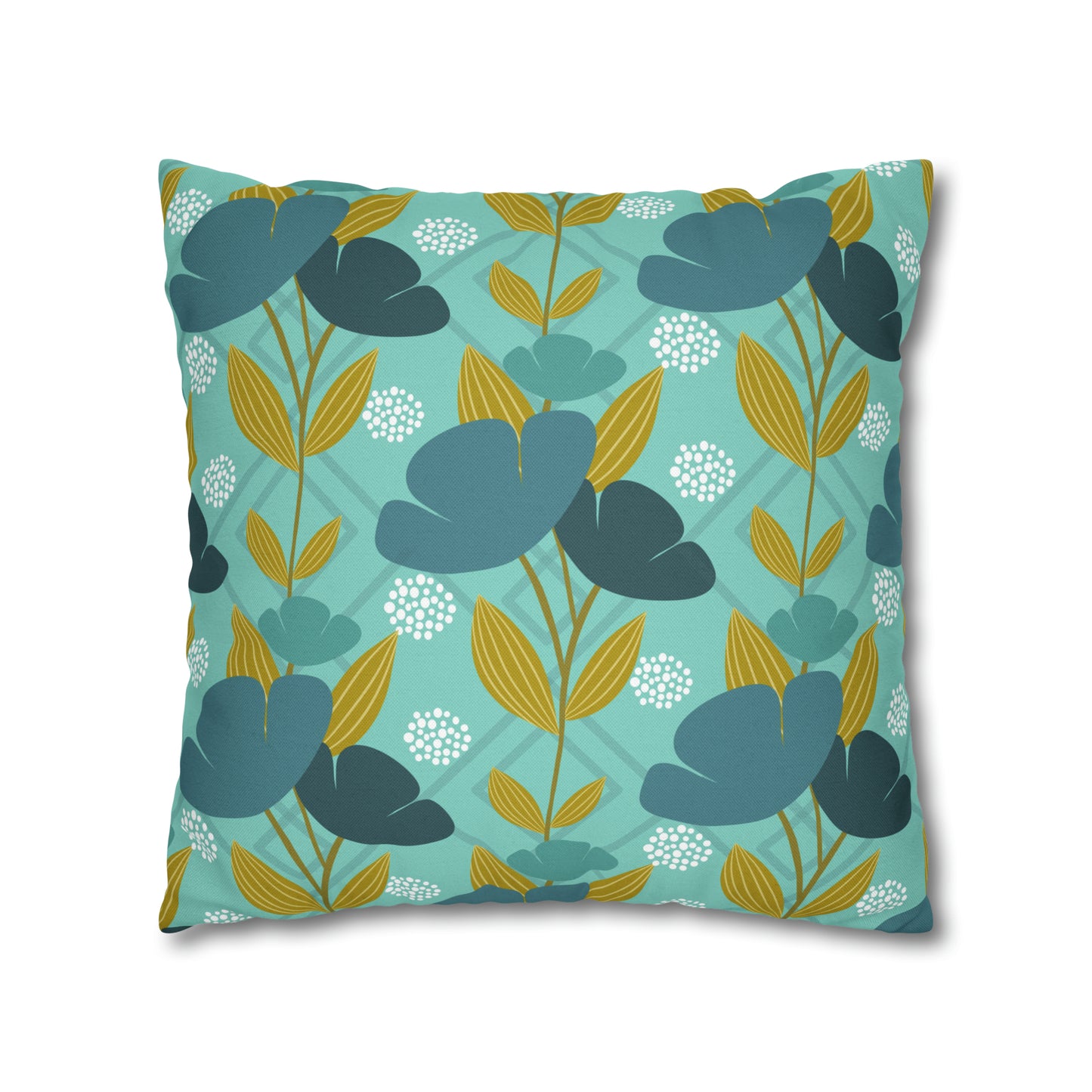 Floral Oasis Spun Polyester Square Pillow Case