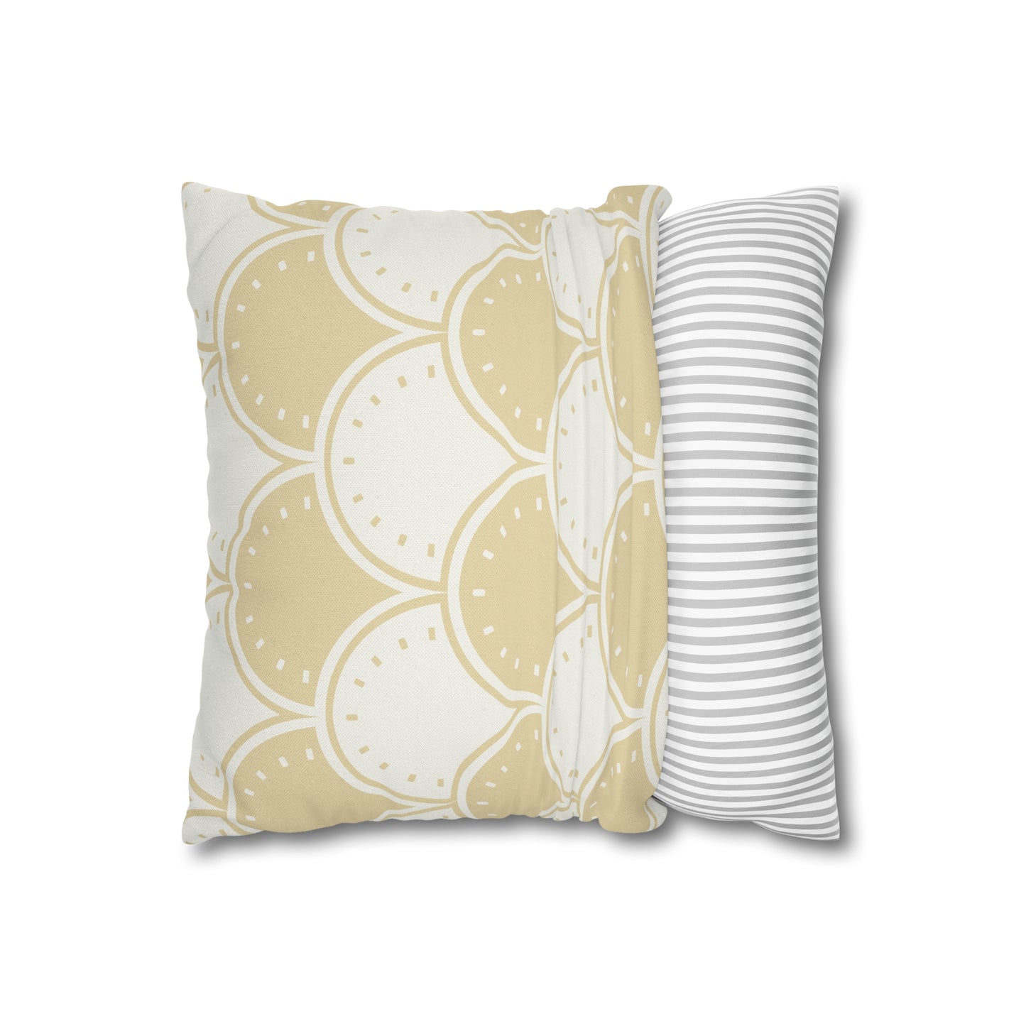 Ocean's Yellow Waves Spun Polyester Square Pillow Case