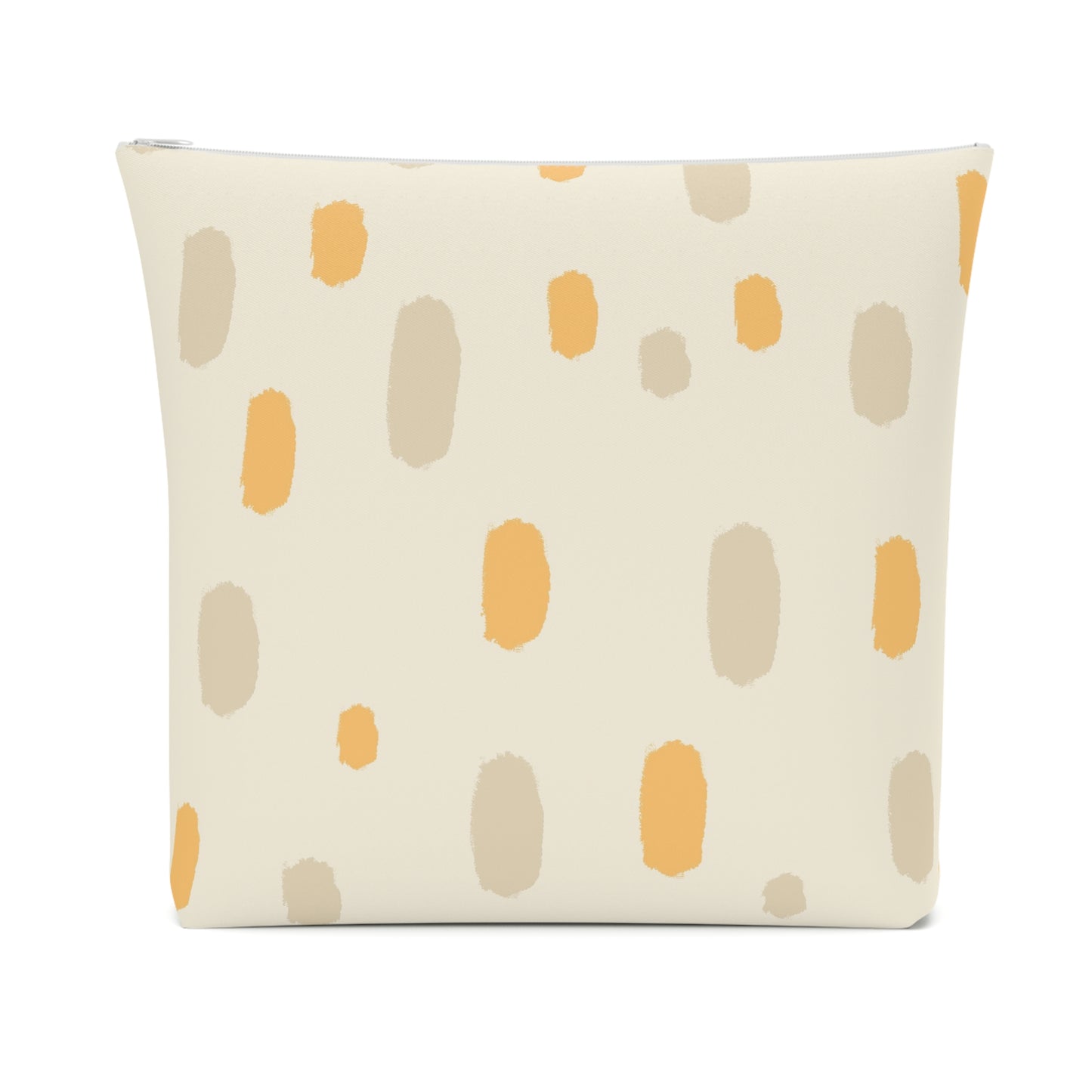 Tropical Roar Cotton Cosmetic Bag - Dots / Amber