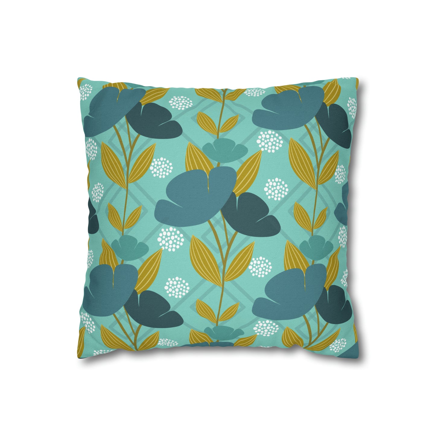 Floral Oasis Spun Polyester Square Pillow Case