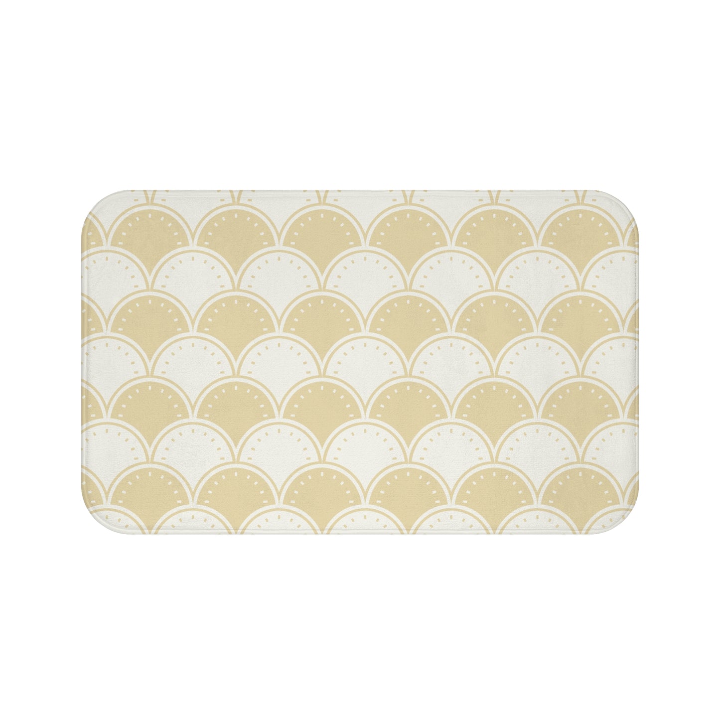 Ocean's Yellow Waves Bath Mat