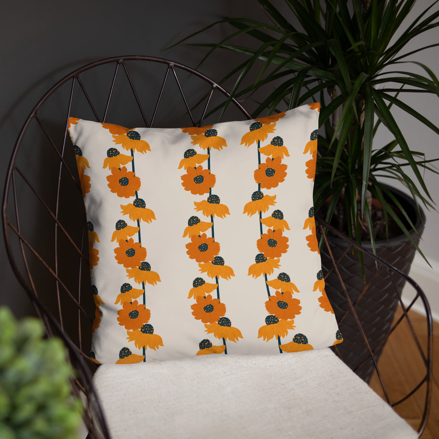 Golden Sunflower Basic Pillow