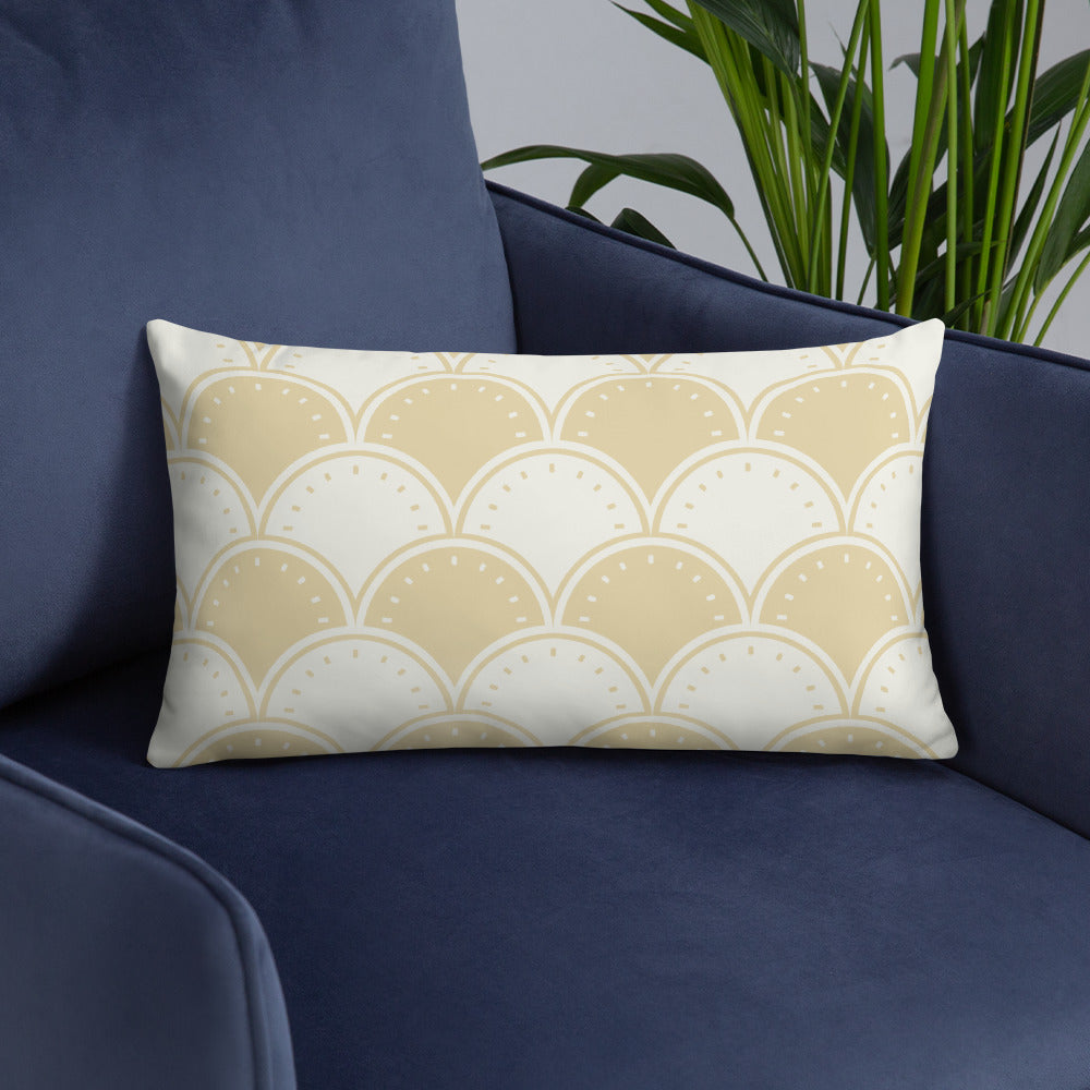 Ocean's Yellow Waves Basic Pillow