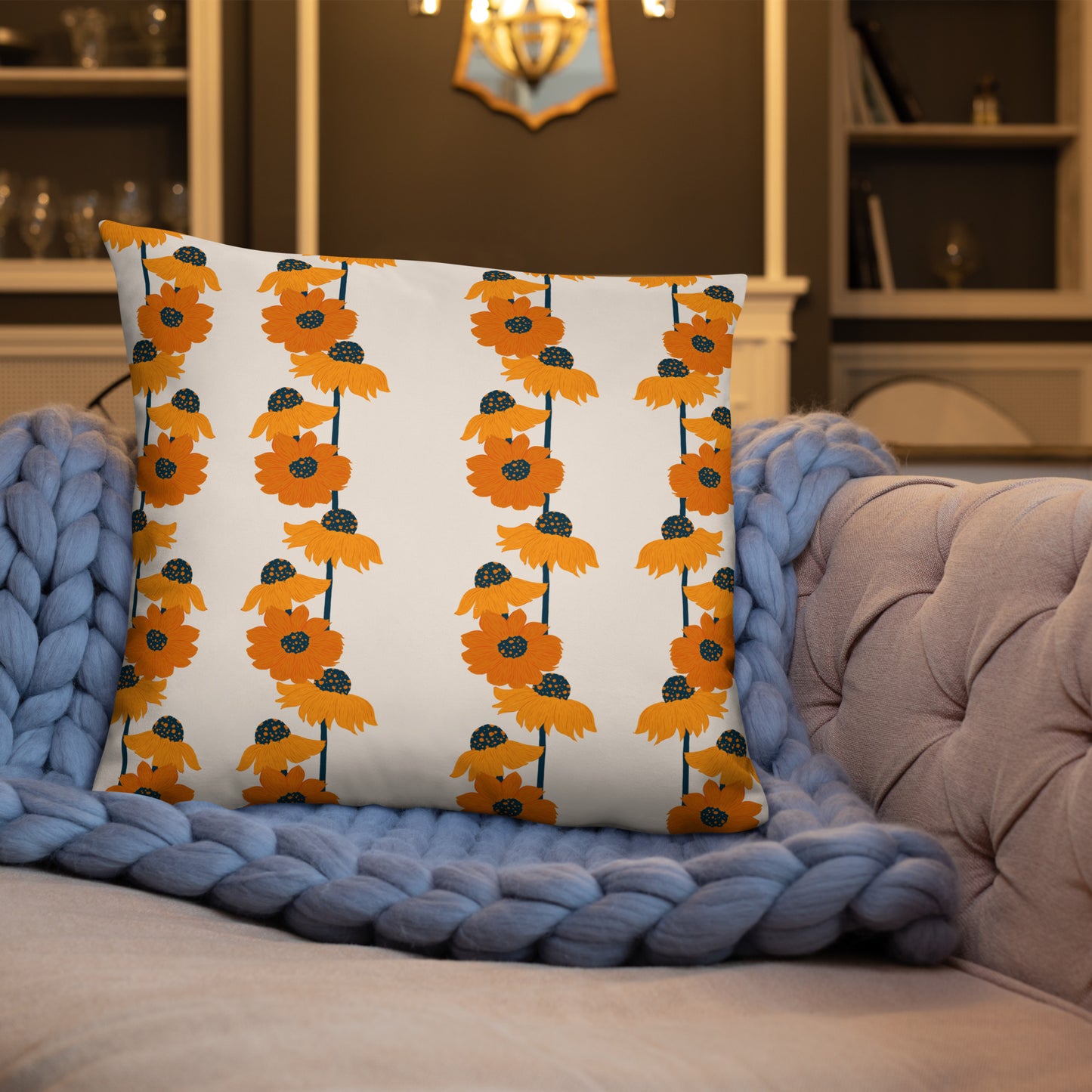 Golden Sunflower Basic Pillow