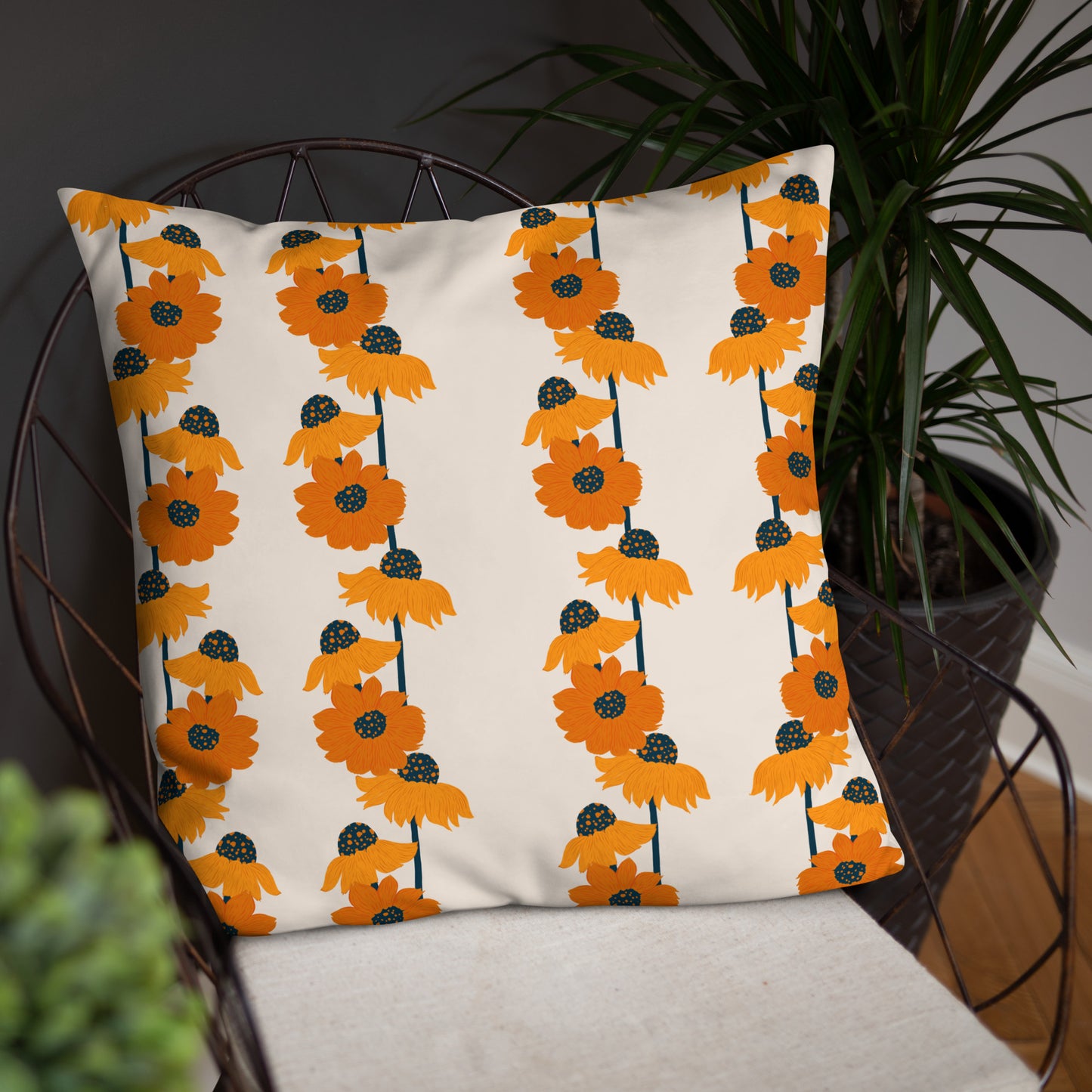 Golden Sunflower Basic Pillow