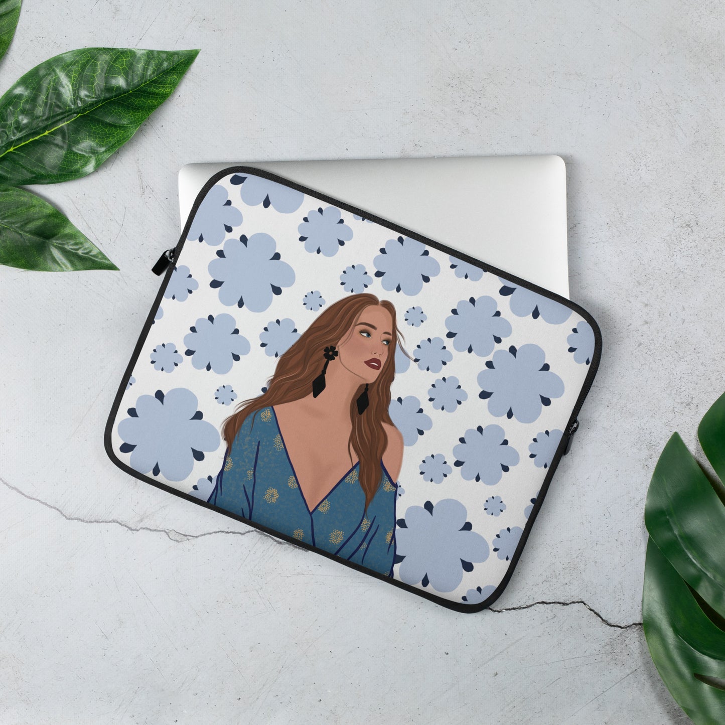 Lady in Bloom Laptop Sleeve