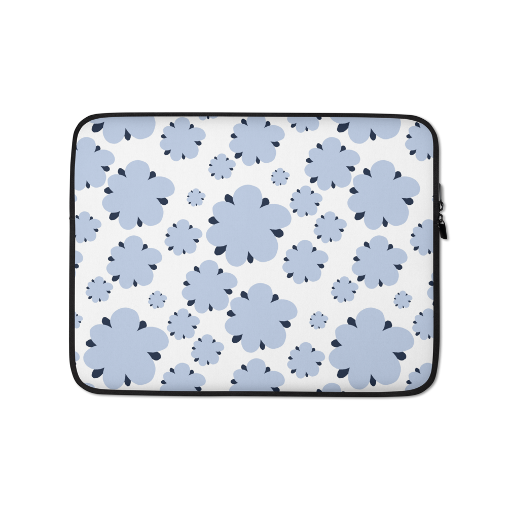 Blossom Blues Laptop Sleeve - Blue