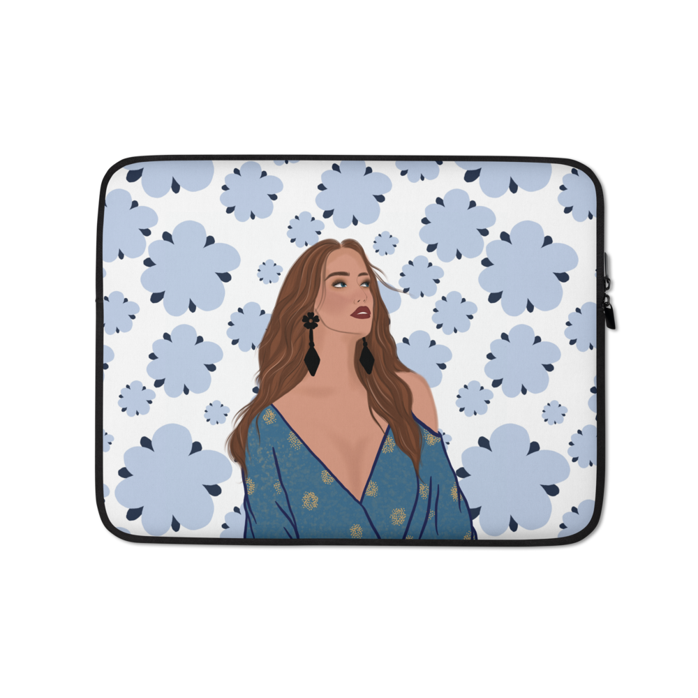 Lady in Bloom Laptop Sleeve