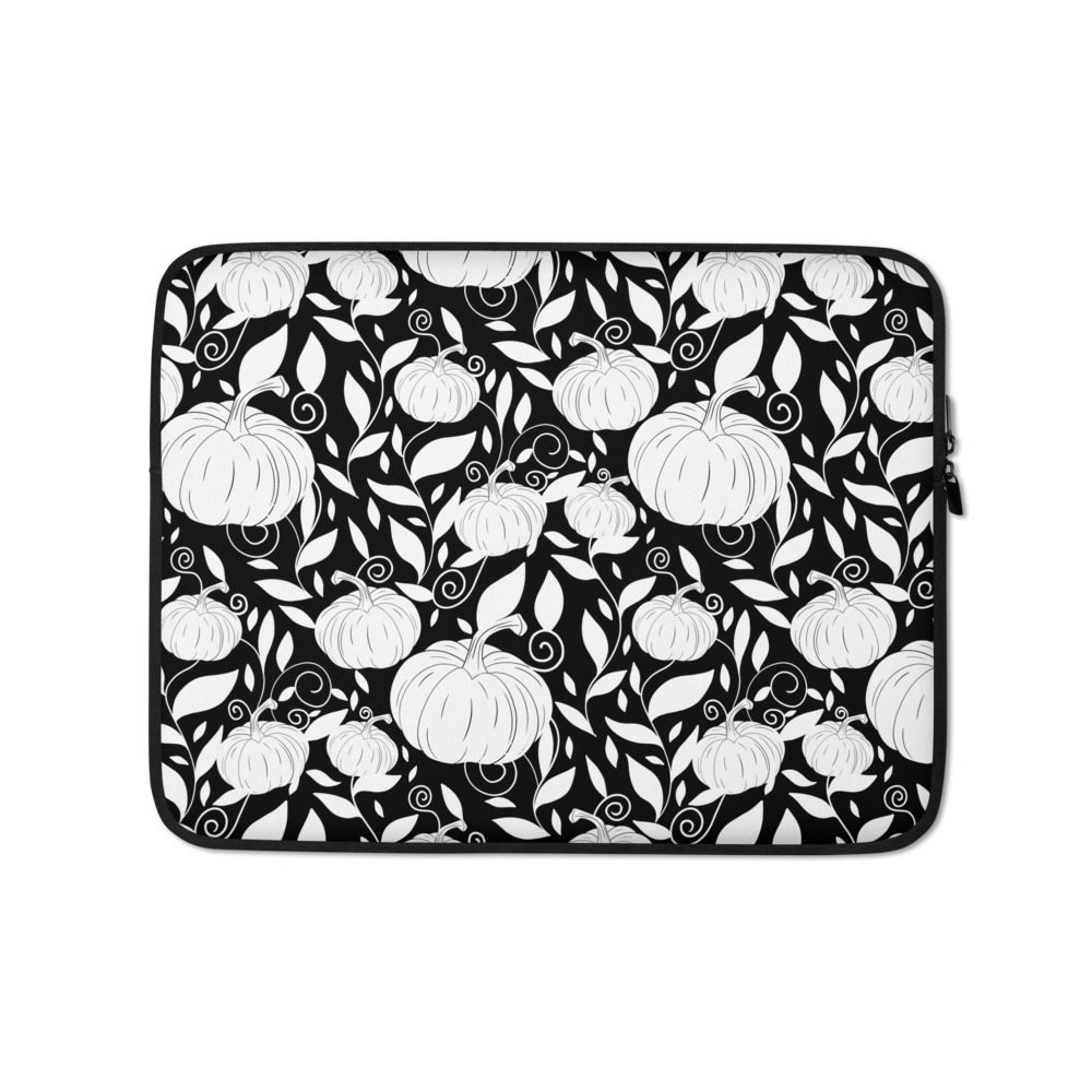 Halloween Pumpkins - Black Laptop Sleeve