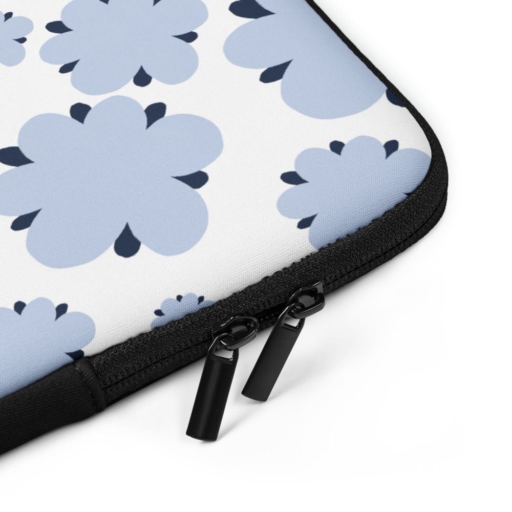 Blossom Blues Laptop Sleeve - Blue