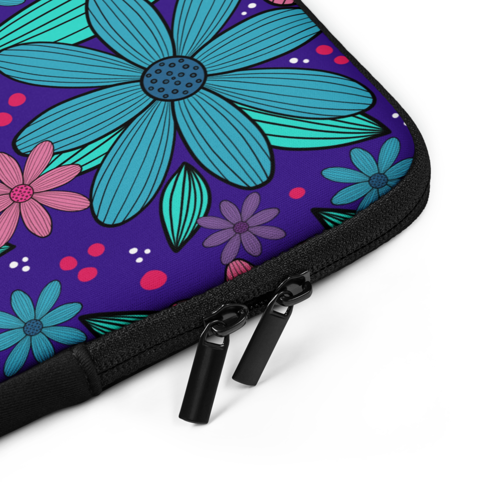 Botanical Arena Laptop Sleeve - Blue