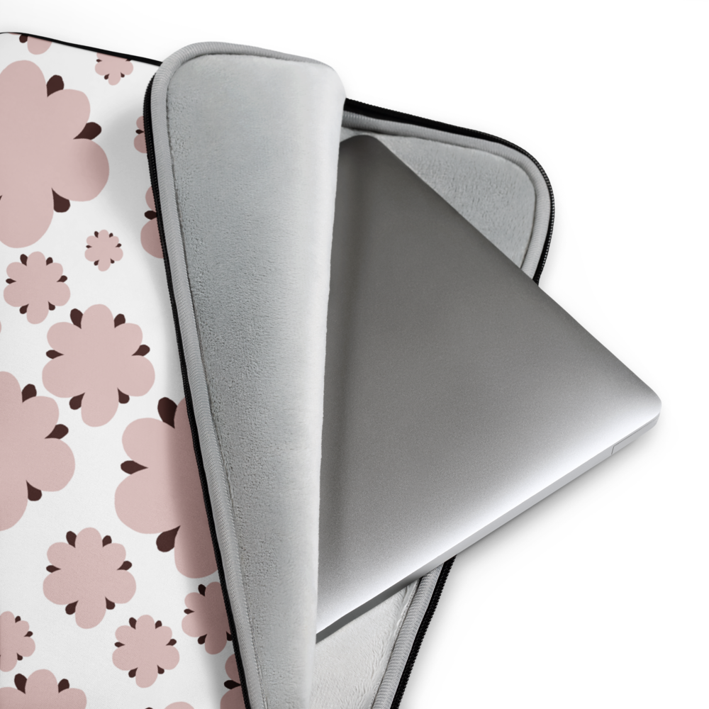 Blossom Blues Laptop Sleeve - Pink