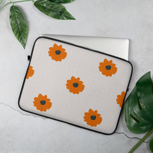 Girasol dorado Funda para portátil 