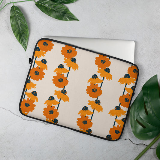 Girasol dorado Funda para portátil 