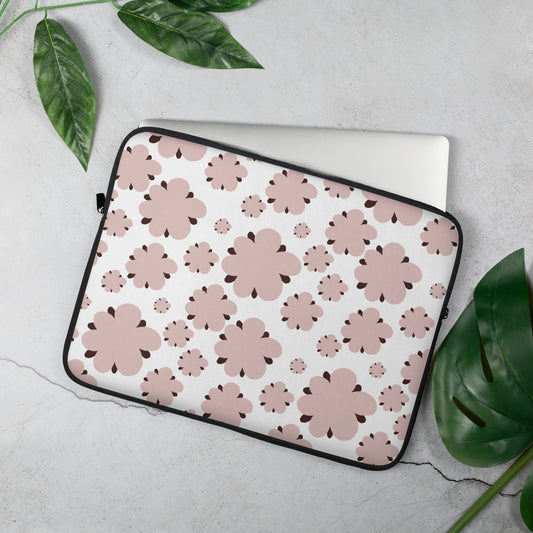 Blossom Blues Laptop Sleeve - Pink